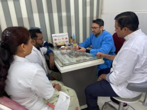 Dr Chandak Guiding new generation Dentists on Implantology.